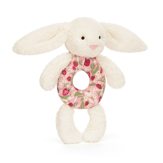 Jellycat - Blossom Cream Bunny 'Berry' Ring Rattle