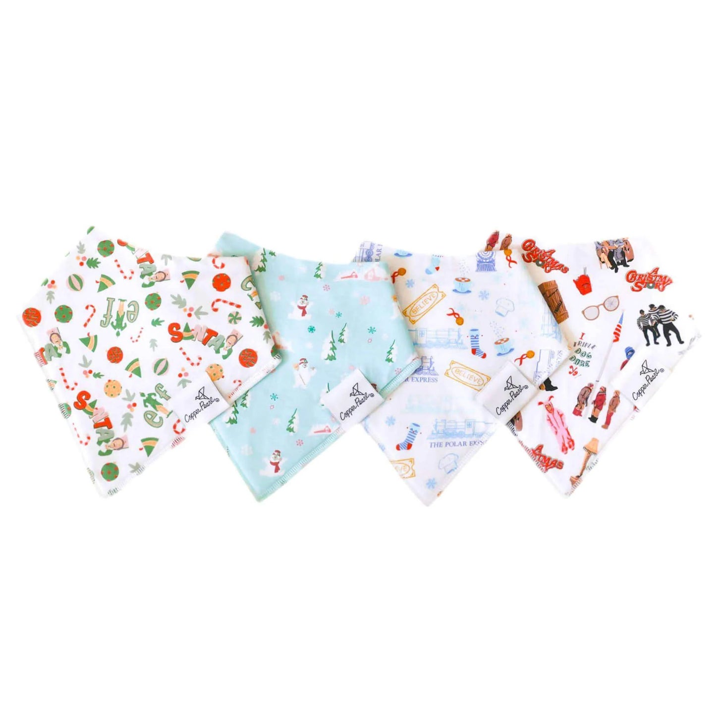 Copper Pearl - Christmas Classics Bandana Bib Set (4-pack)