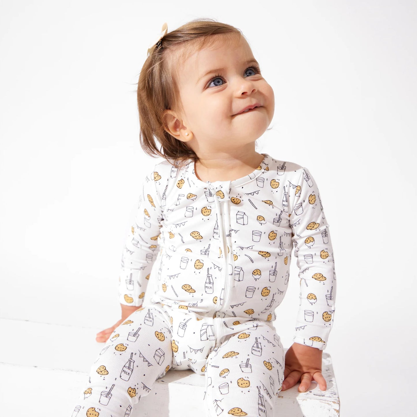 Bellabu Bear - Milk and Cookies Original Bamboo Convertible Footie