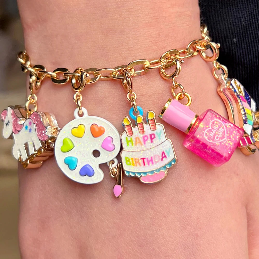 High IntenCity - Charm It! Gold Glitter Nail Polish Charm
