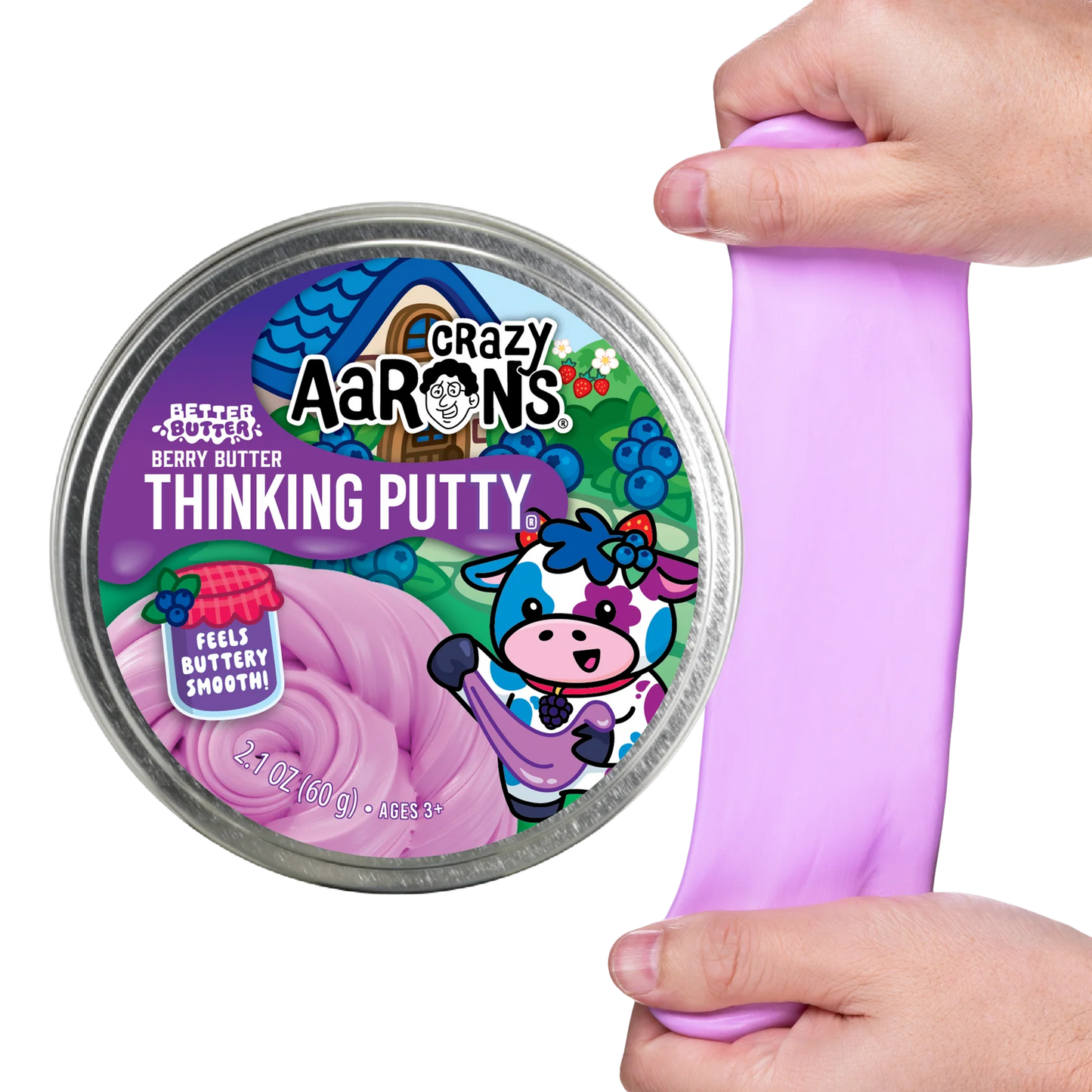 Crazy Aaron's - Better Butter Berry - Full Size 4" Thinking  Putty Tin
