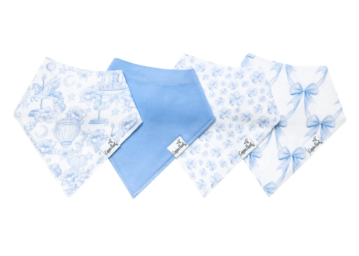 Copper Pearl - Vintage Carnival Bandana Bib Set (4-pack)