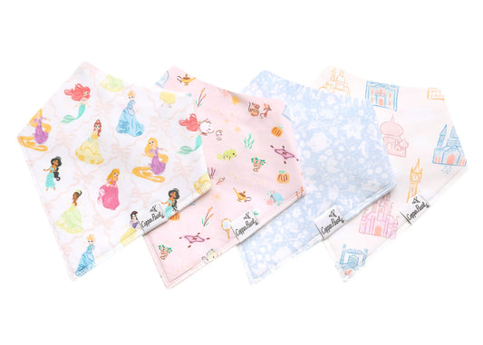 Copper Pearl - Disney Princess Bandana Bib Set (4-pack)