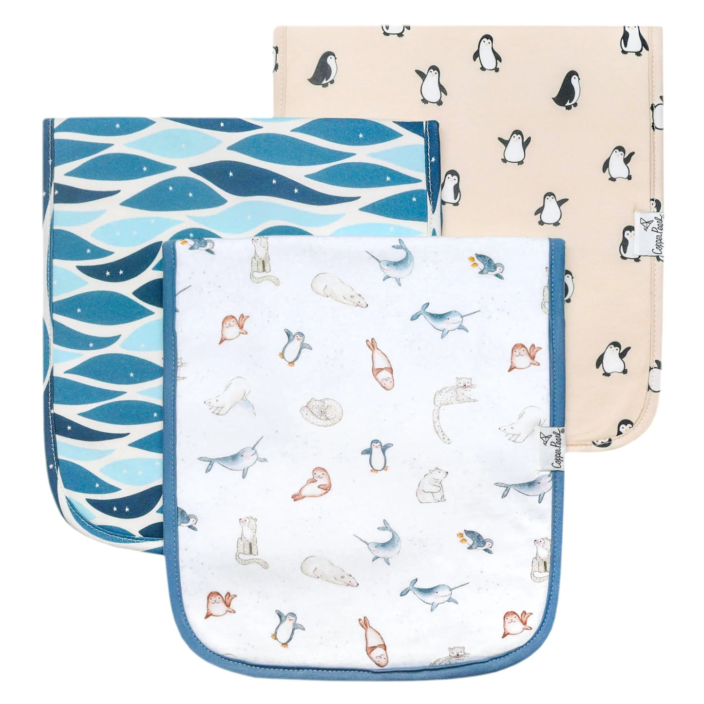 Copper Pearl - Arctic Wonder Burp Cloth Set (3-Pack)