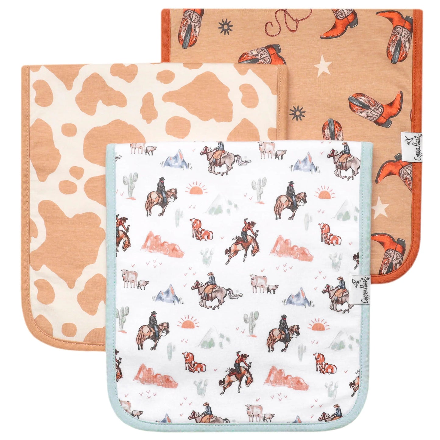 Copper Pearl - Boone Burp Cloth Set (3-Pack)