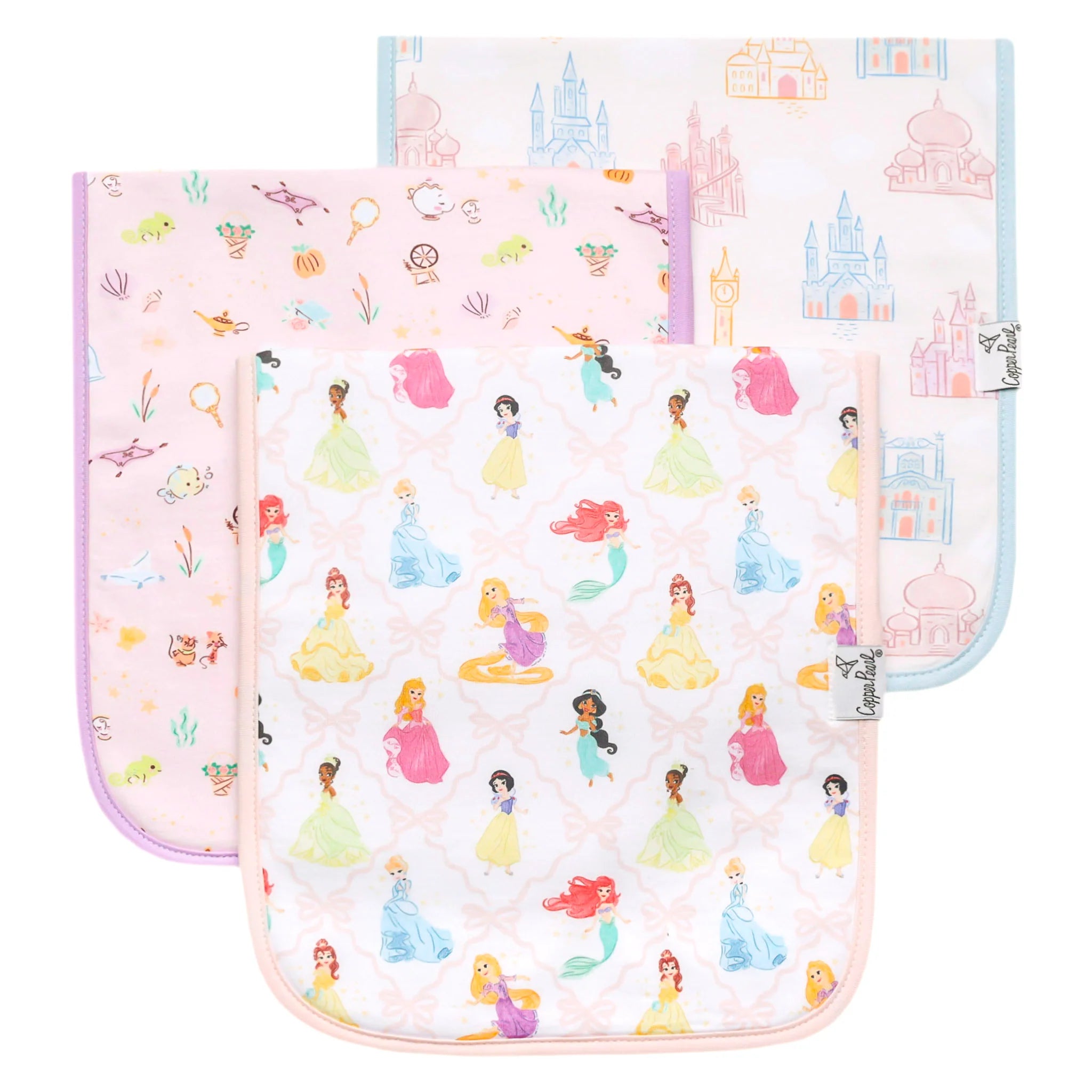 Burp Cloths Woodland Prairie set of 3 Toweling Backed GREAT GIFT IDEA