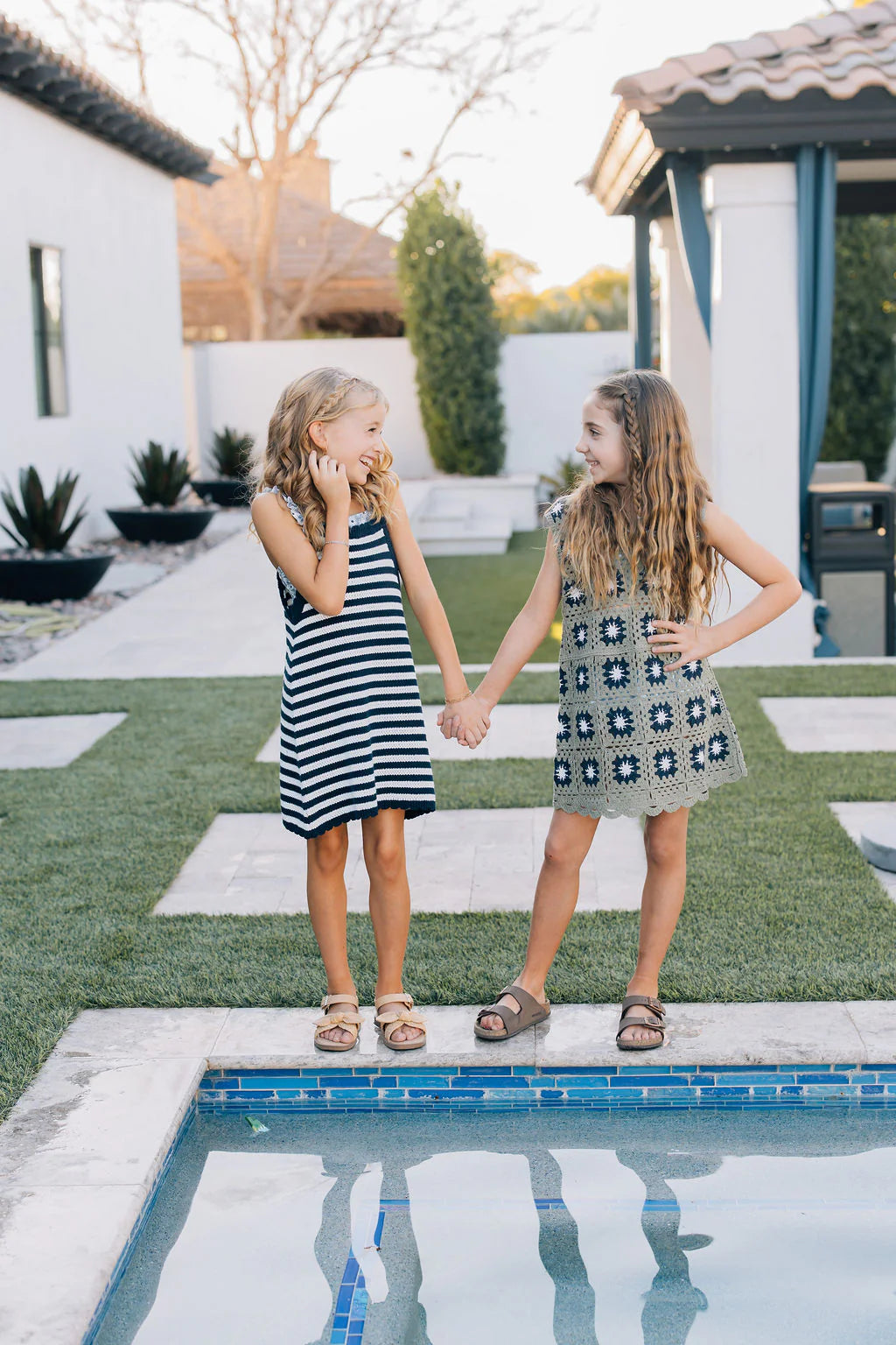 Mebie Baby - Navy Stripe Knit Tank Dress