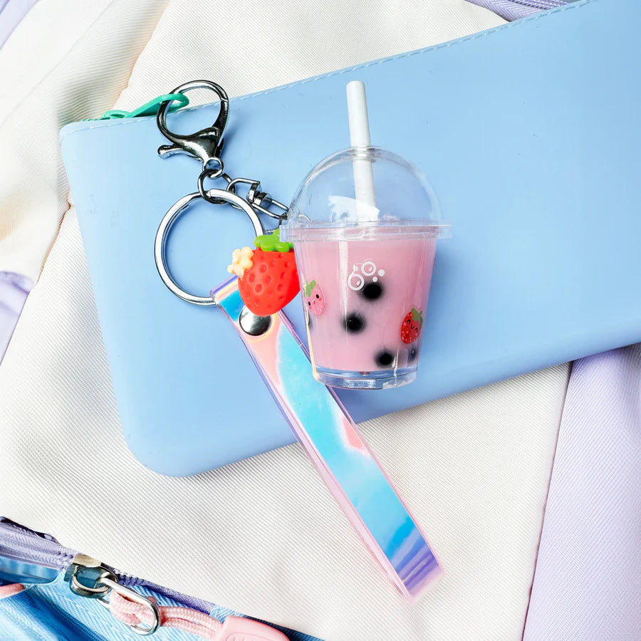 Tiger Tribe - Bag Charm Kit - Strawberry Bubble Tea