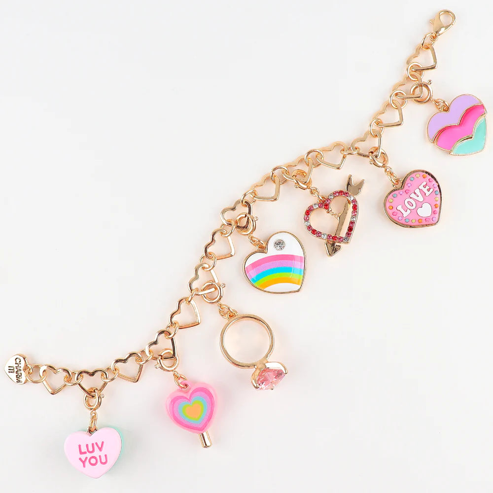 High IntenCity - Charm It! Gold Swivel Heart Charm
