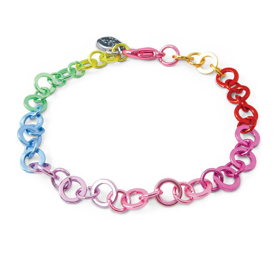 High IntenCity - Charm It! Rainbow Chain Bracelet