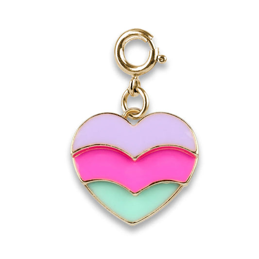 High IntenCity - Charm It! Gold Swivel Heart Charm