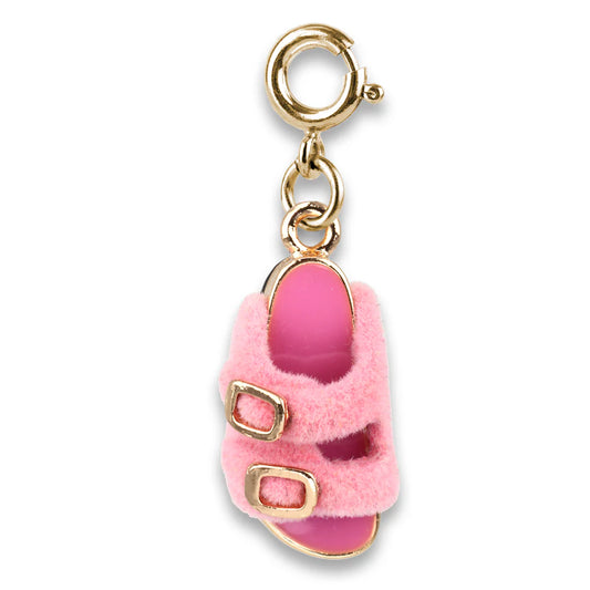 High IntenCity - Charm It! Gold Furry Pink Sandal Charm