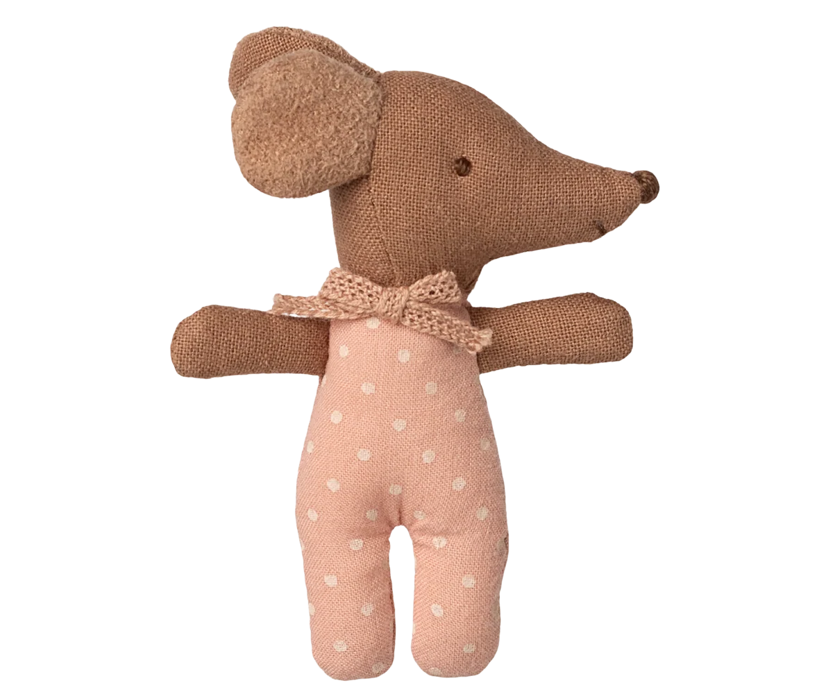 Maileg - Sleepy wakey baby mouse in matchbox - Rose