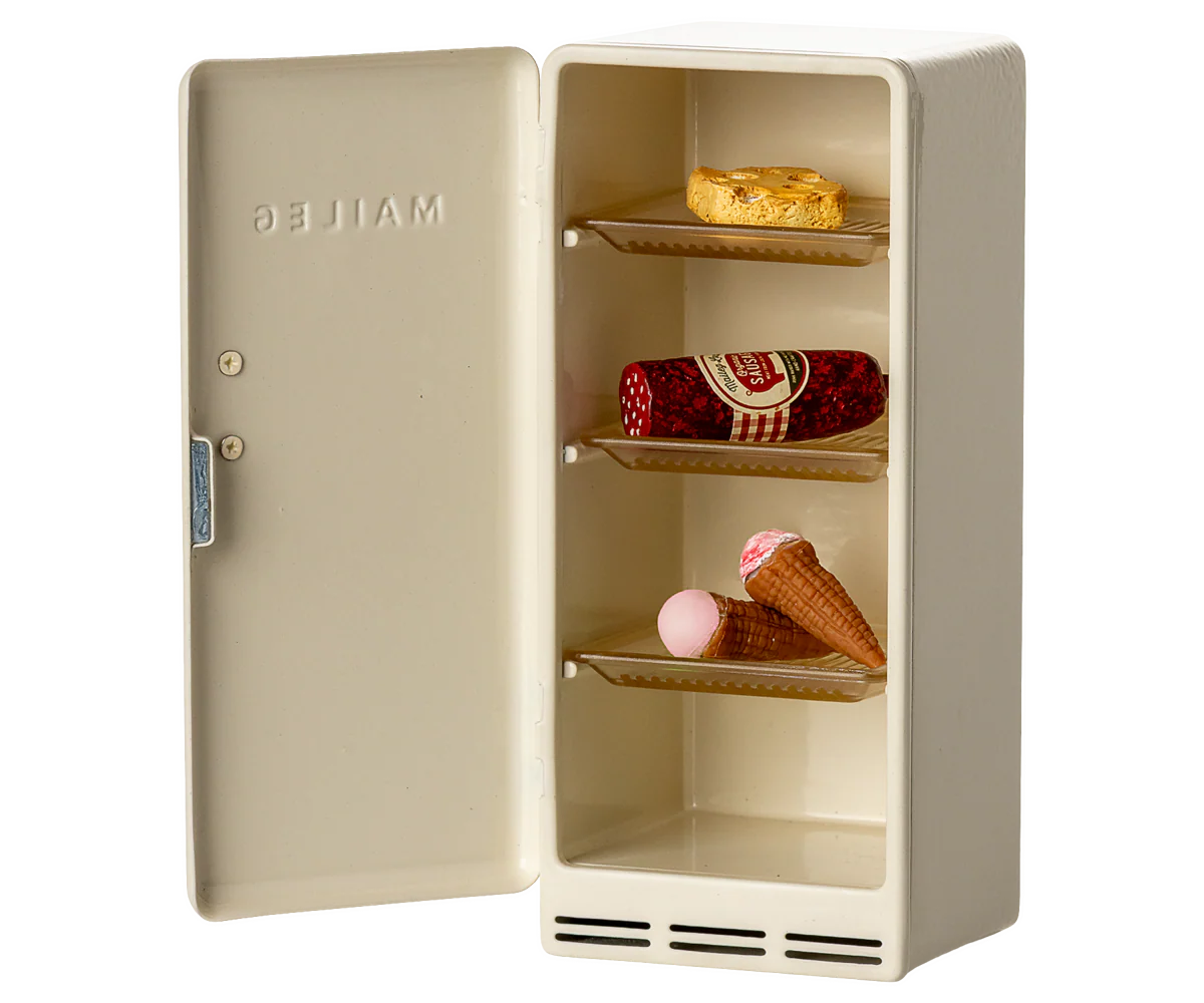 Maileg - Fridge, Mouse - Off white