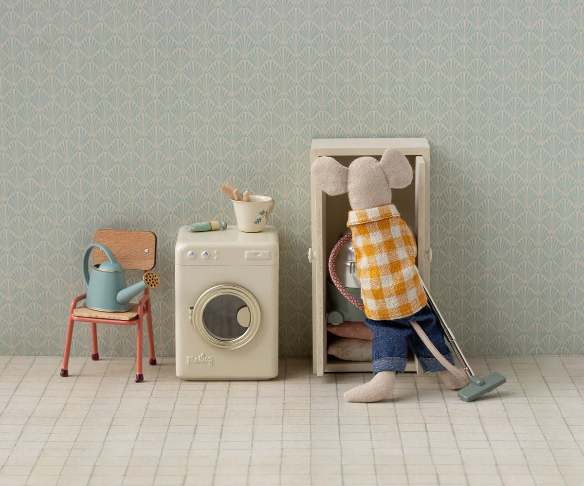Maileg - Washing Machine, Mouse - Off White