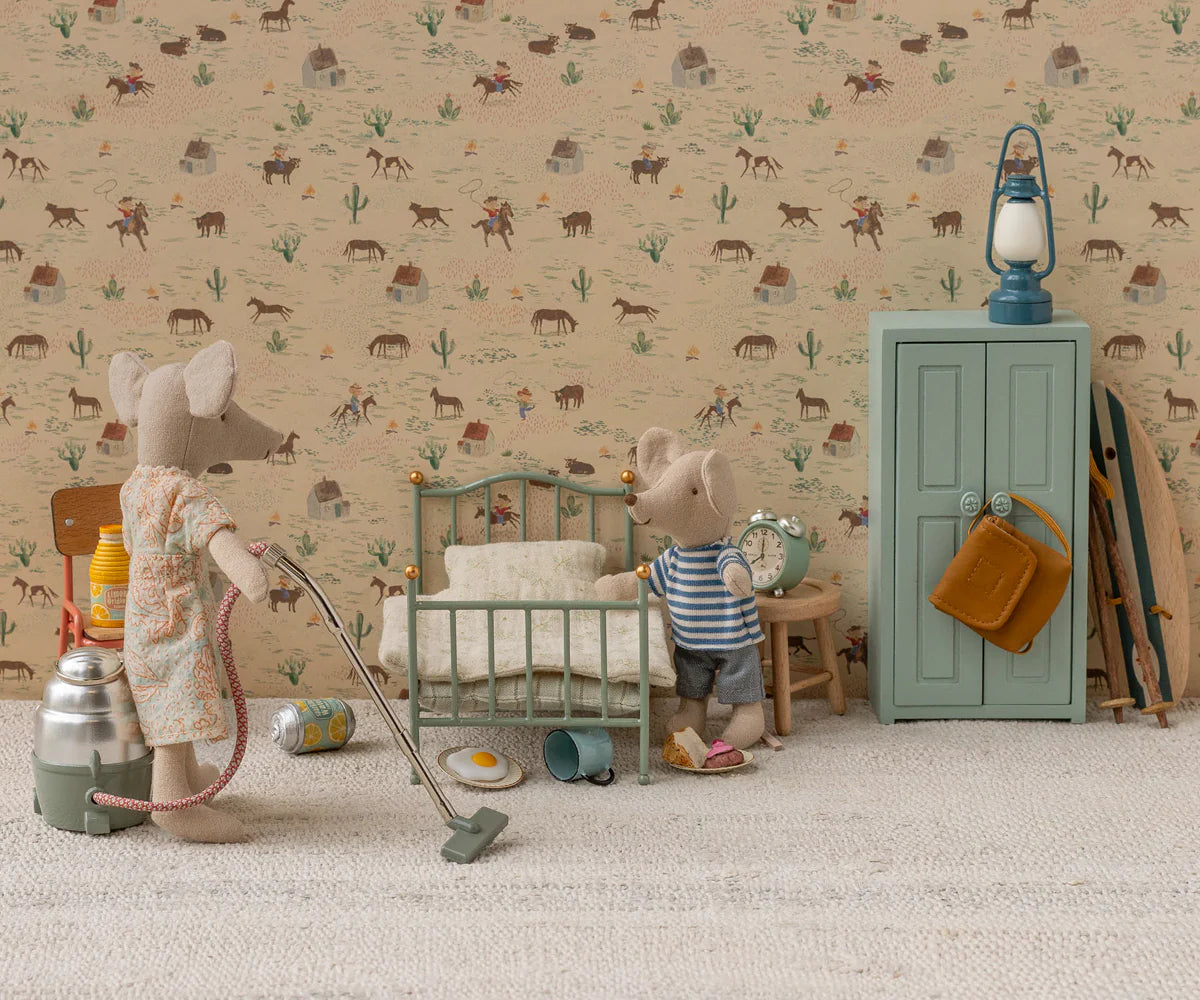 Maileg - Vintage Single Bed, Mouse - Mint