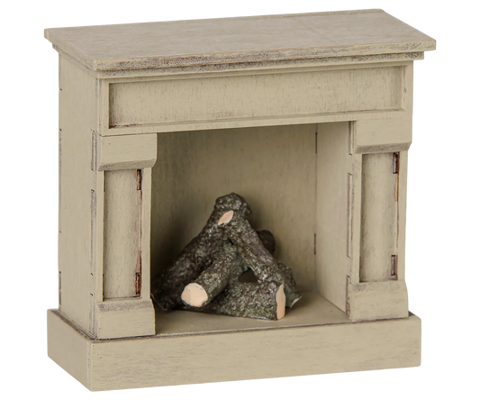 Maileg - Fireplace, Mouse - Off white