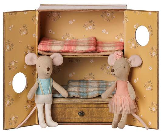 Maileg - Ballet mice in dance studio, Little sister and brother