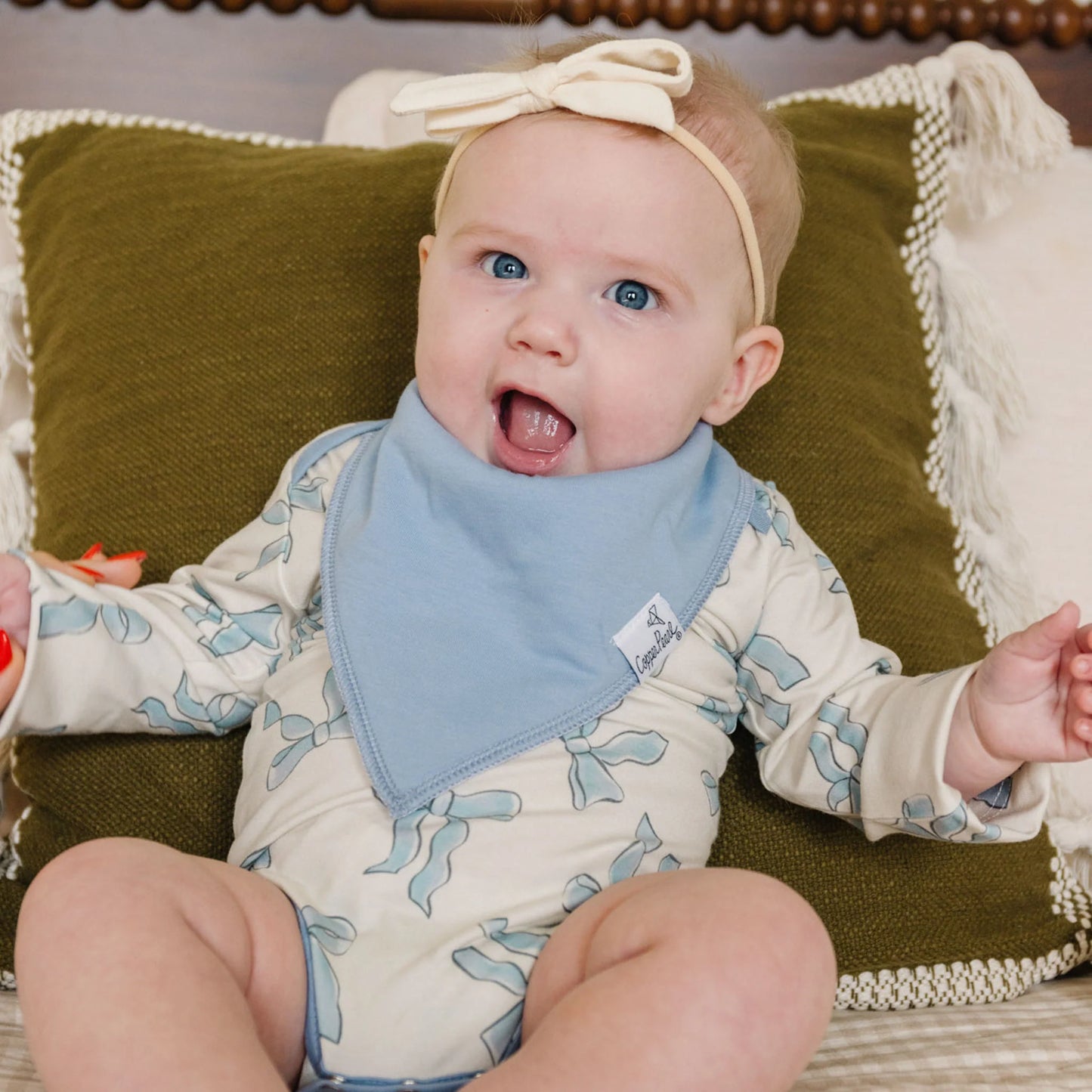 Copper Pearl - Gemma in Tan Bandana Bib Set (4-pack)