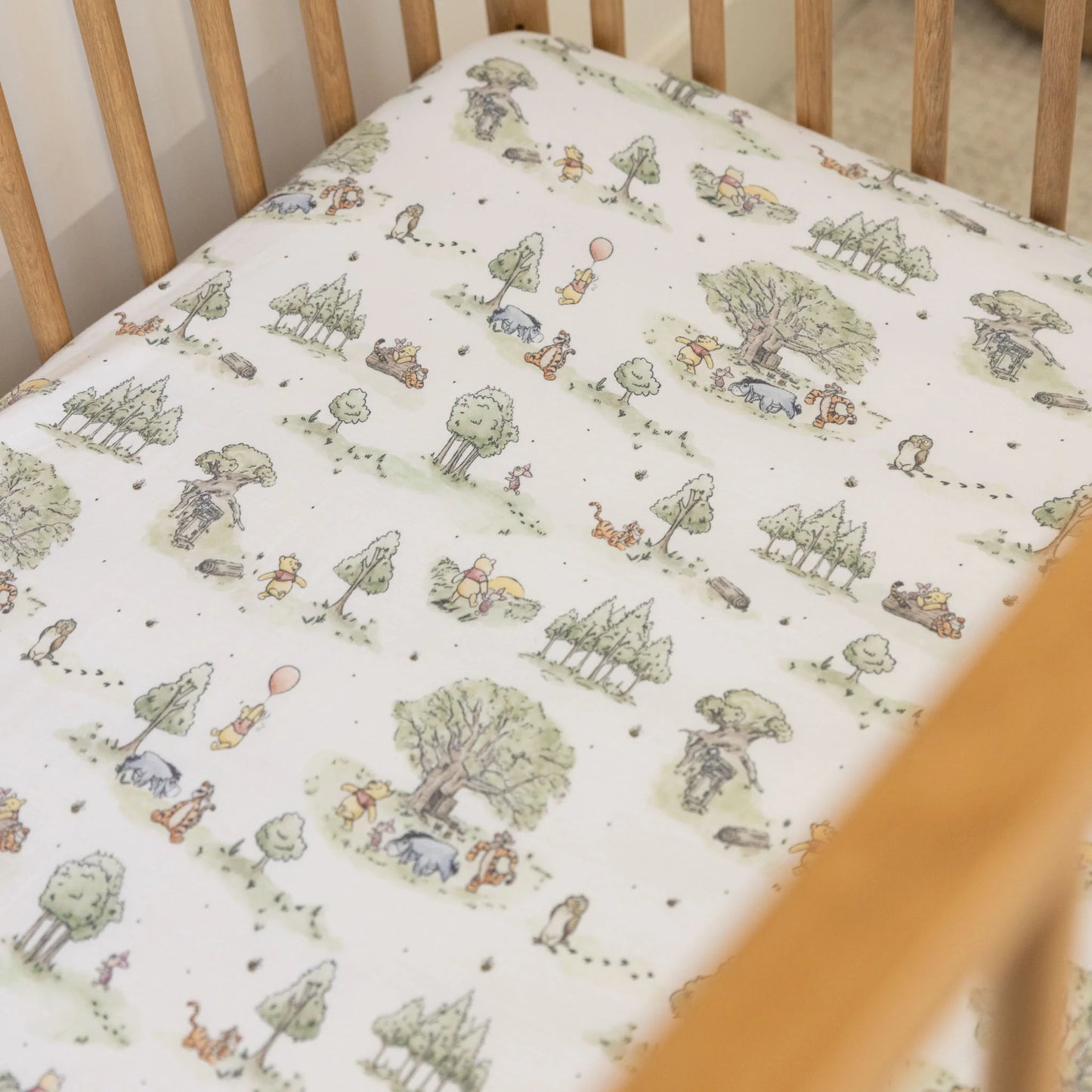 Copper Pearl - Hundred Acre Wood Premium Knit Fitted Crib Sheet