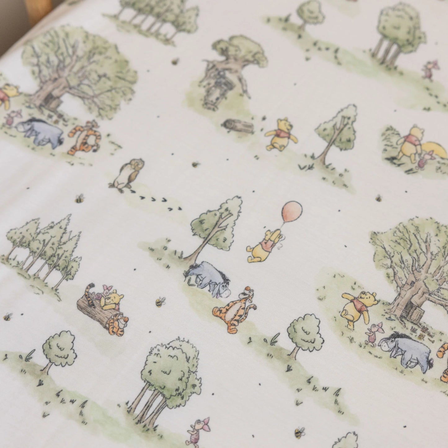 Copper Pearl - Hundred Acre Wood Premium Knit Fitted Crib Sheet