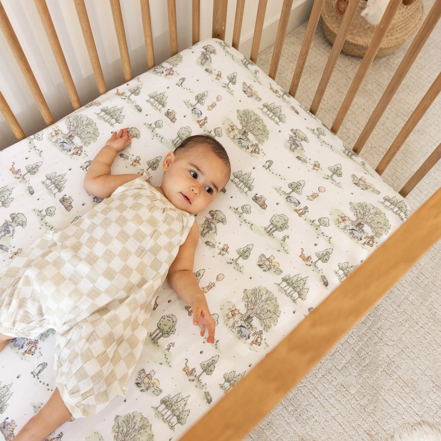 Copper Pearl - Hundred Acre Wood Premium Knit Fitted Crib Sheet