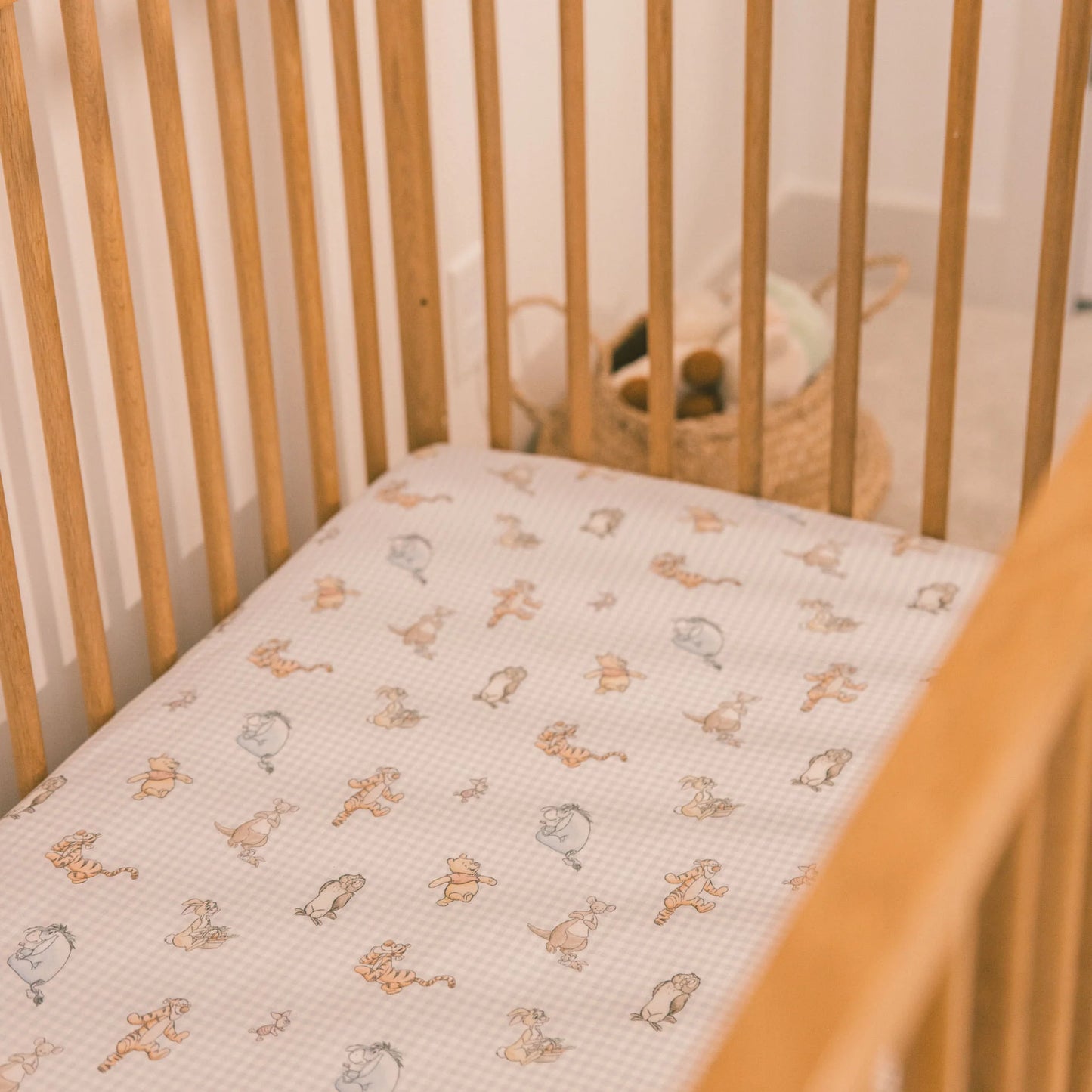 Copper Pearl - Winnie the Pooh & Friends Premium Knit Fitted Crib Sheet