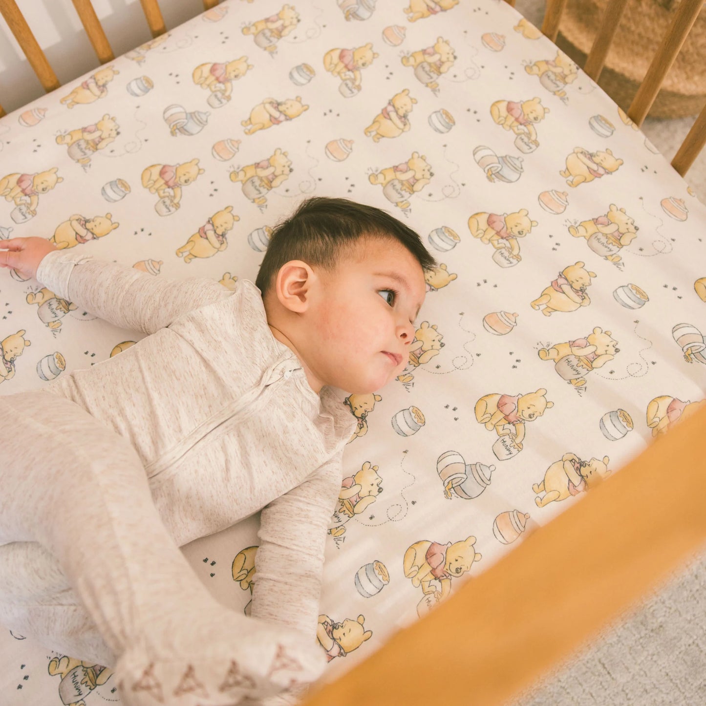 Copper Pearl - Hunny Premium Knit Fitted Crib Sheet