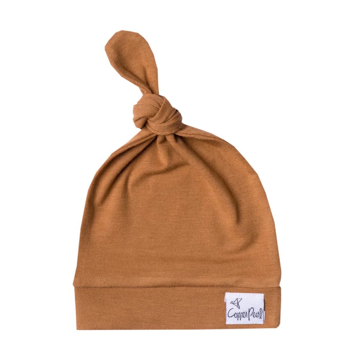Copper Pearl - Top Knot Hats (0-4 months)