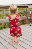 Burt's Bees Baby - Red Floral Sleeveless Romper