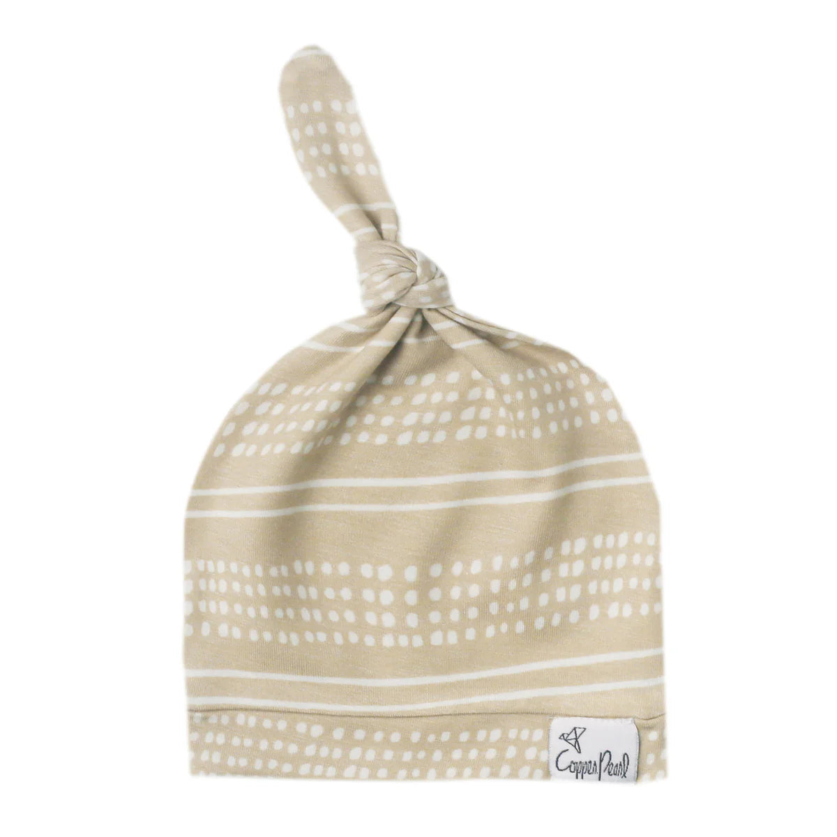 Copper Pearl - Top Knot Hats (0-4 months)