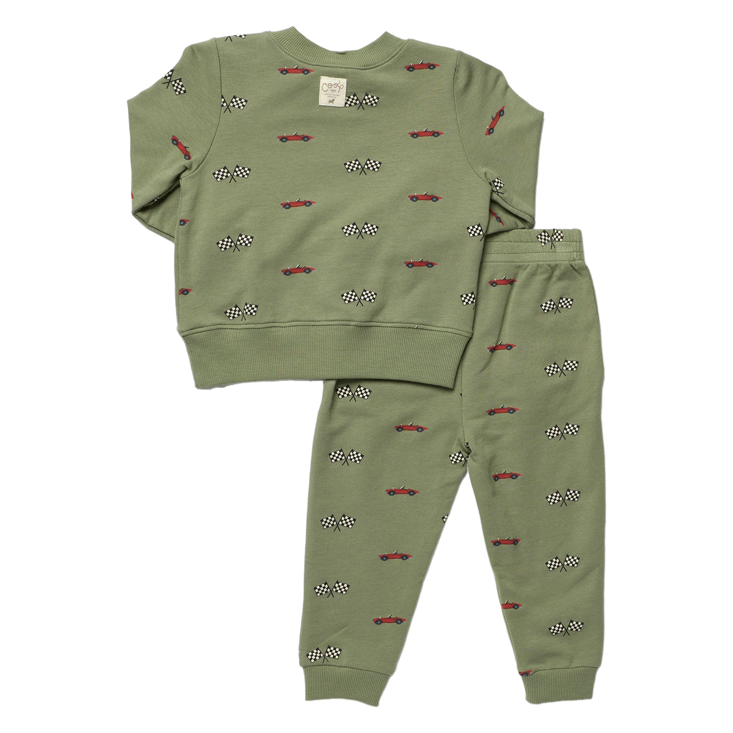 Coop Kids by Pink Chicken - Baby Jax Jogger Set - Racecars