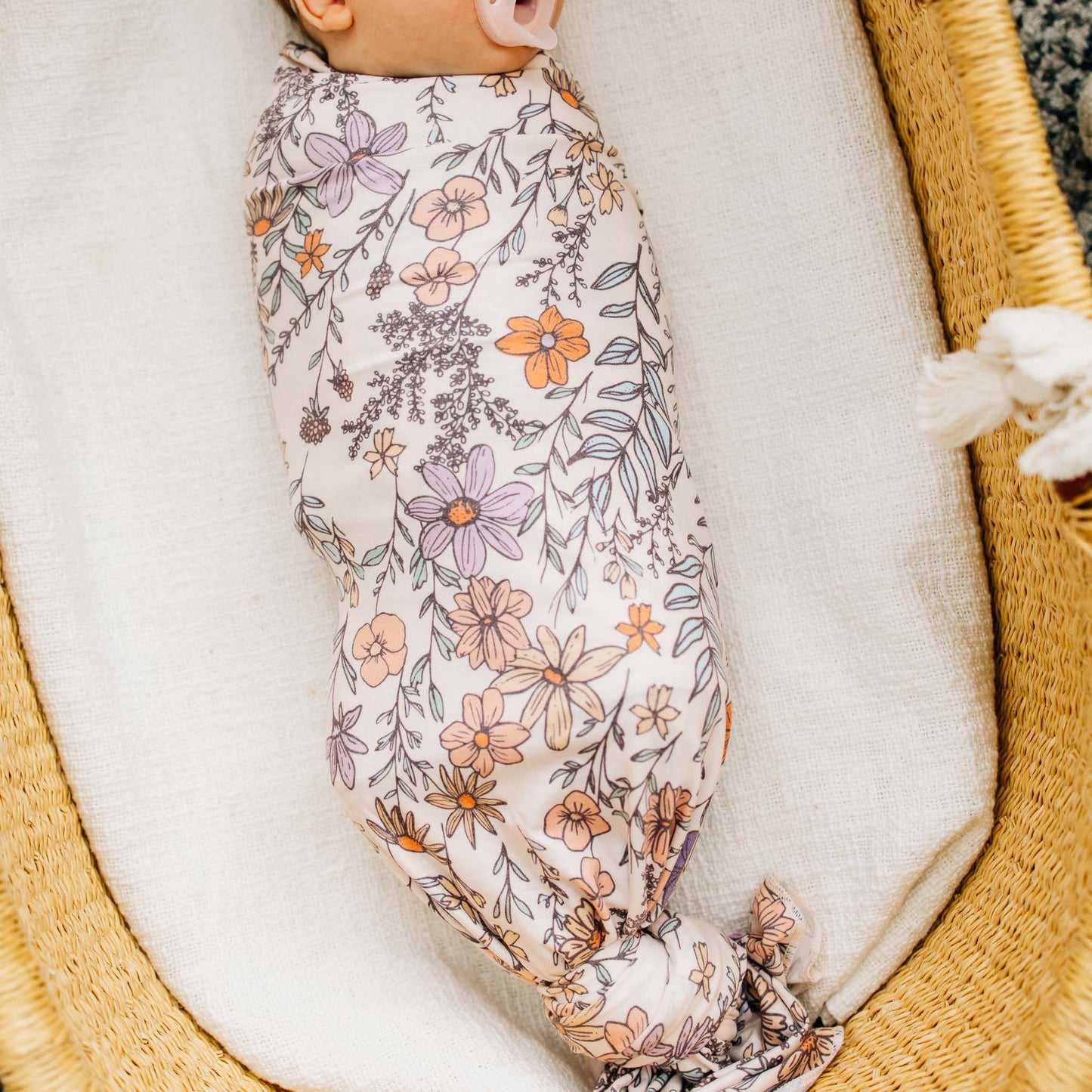Copper Pearl - Flora Knit Swaddle Blanket