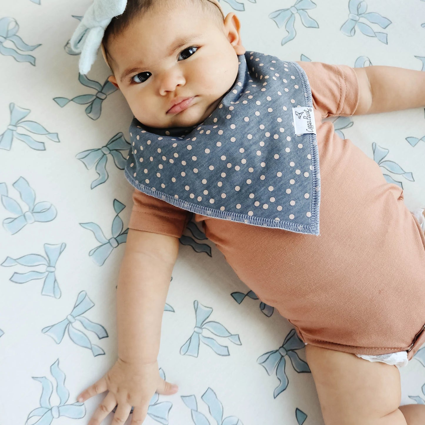 Copper Pearl - Gemma in Tan Bandana Bib Set (4-pack)
