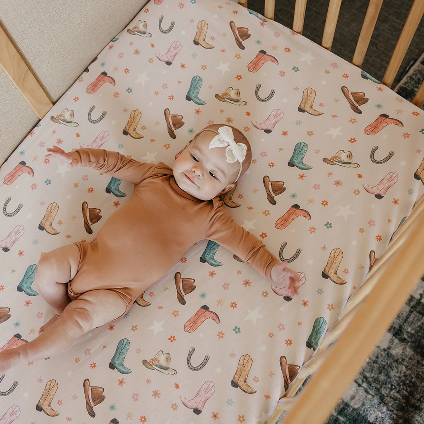 Copper Pearl - Cheyenne Premium Knit Fitted Crib Sheet
