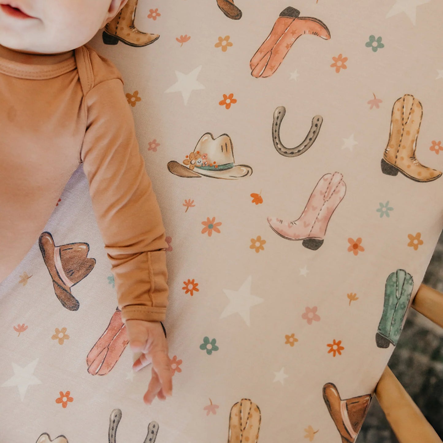 Copper Pearl - Cheyenne Premium Knit Fitted Crib Sheet
