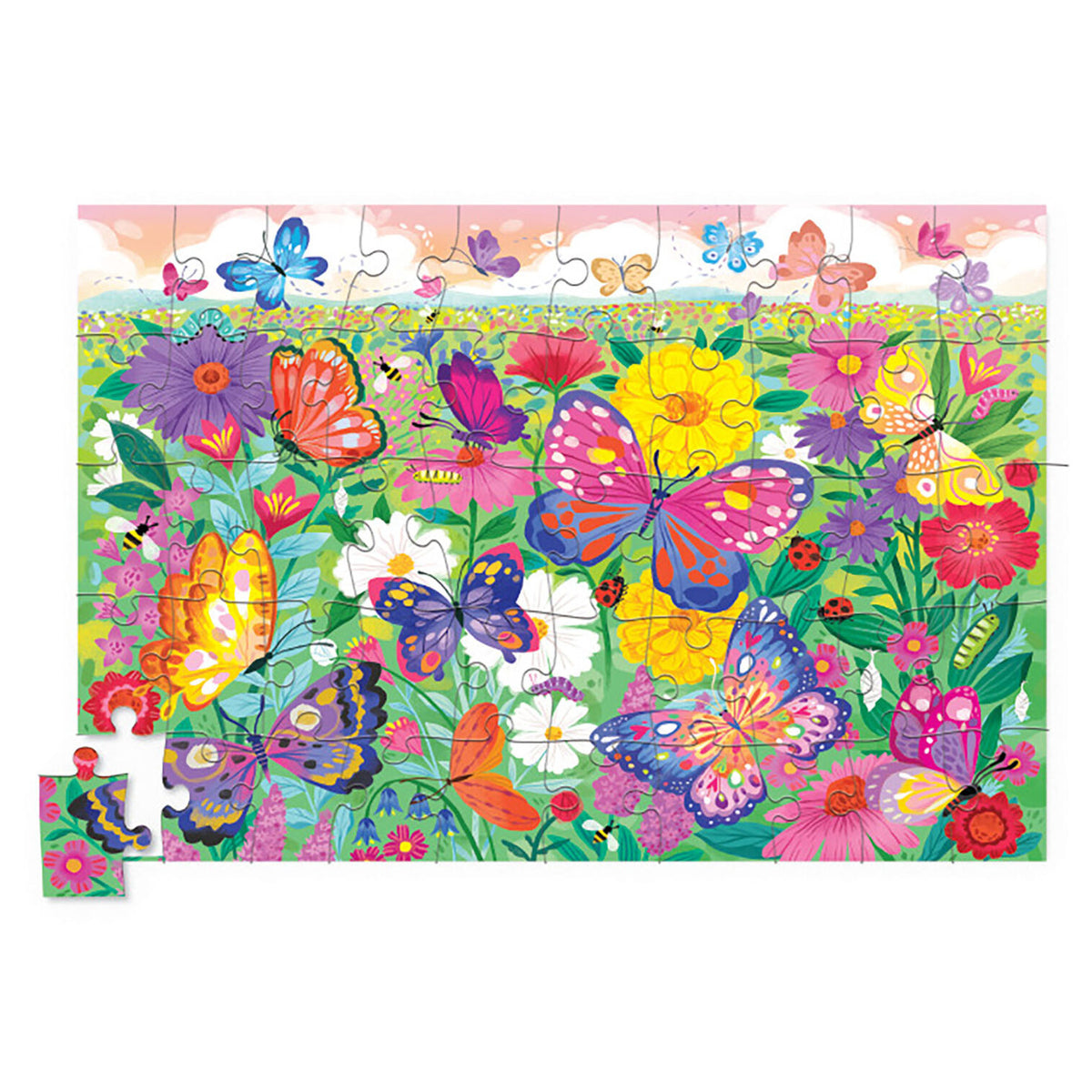 Crocodile Creek - 50 pc Boxed Mini Holographic Puzzle - Butterflies