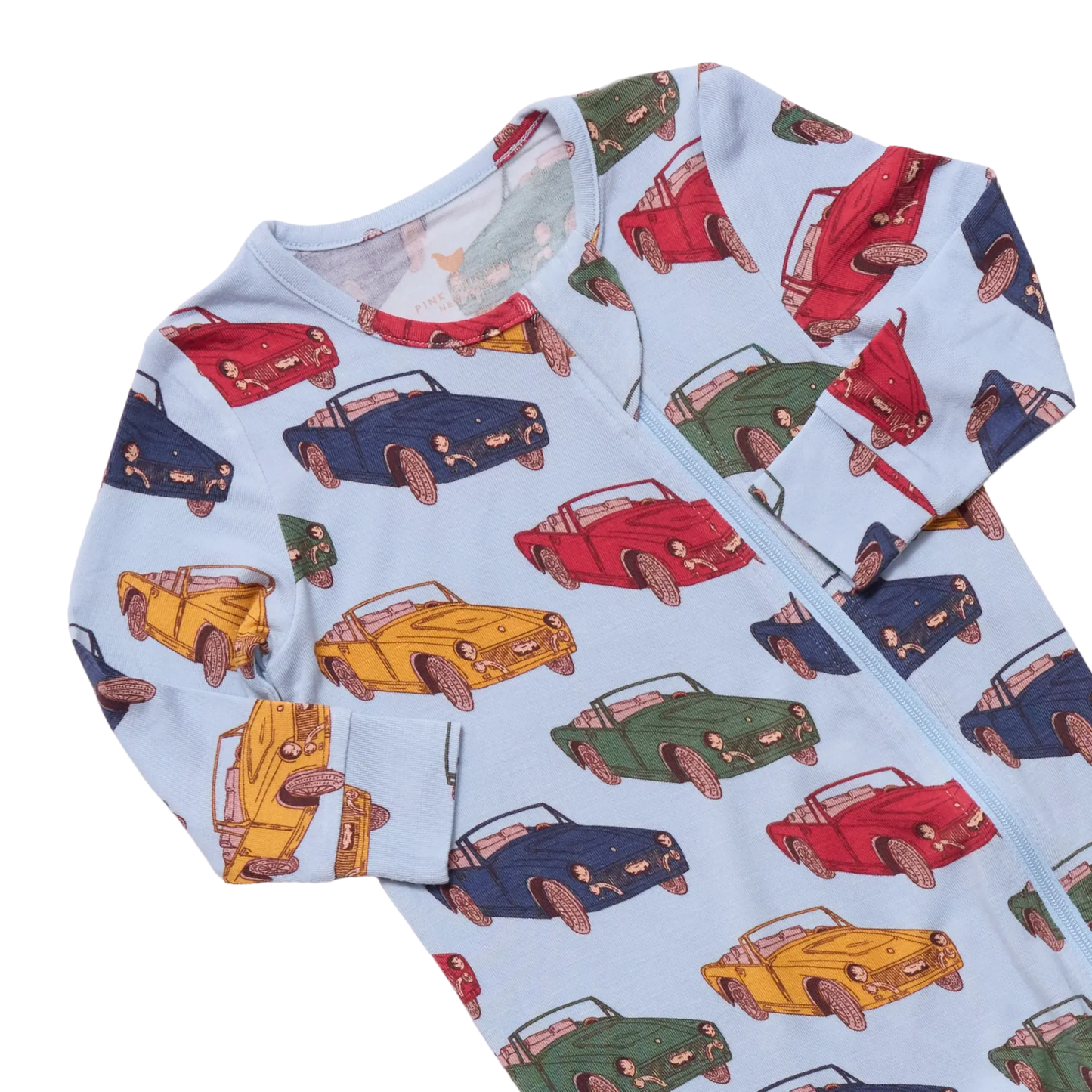 Pink Chicken - Baby Bamboo Romper - Vintage Cars