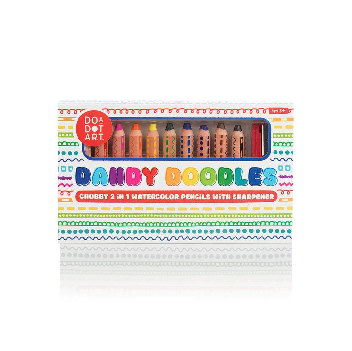 Do-A-Dot-Art - Dandy Doodles Chubby 2-in-1 Watercolor Pencils – 10 Colors