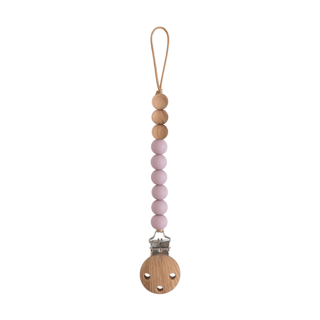 Mushie - Silicone Pacifier Clip (Mauve)