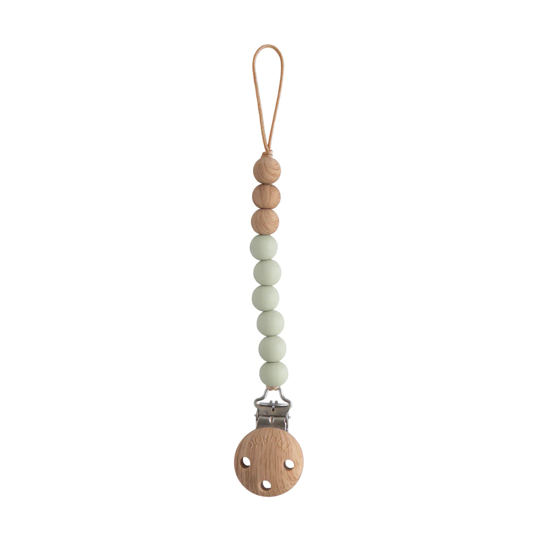 Mushie - Silicone Pacifier Clip (Sage)