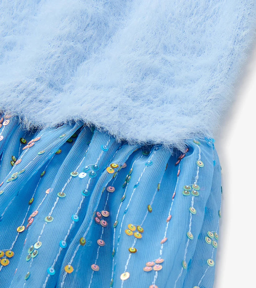 Hatley - Jelly Bean Sequins Fuzzy Mixed Dress