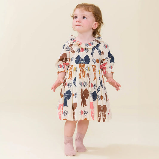 Pink Chicken - Baby Girls Amara Dress Set - Harvest Bows