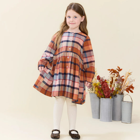 Pink Chicken - Girls Mae Dress - Hayride Plaid