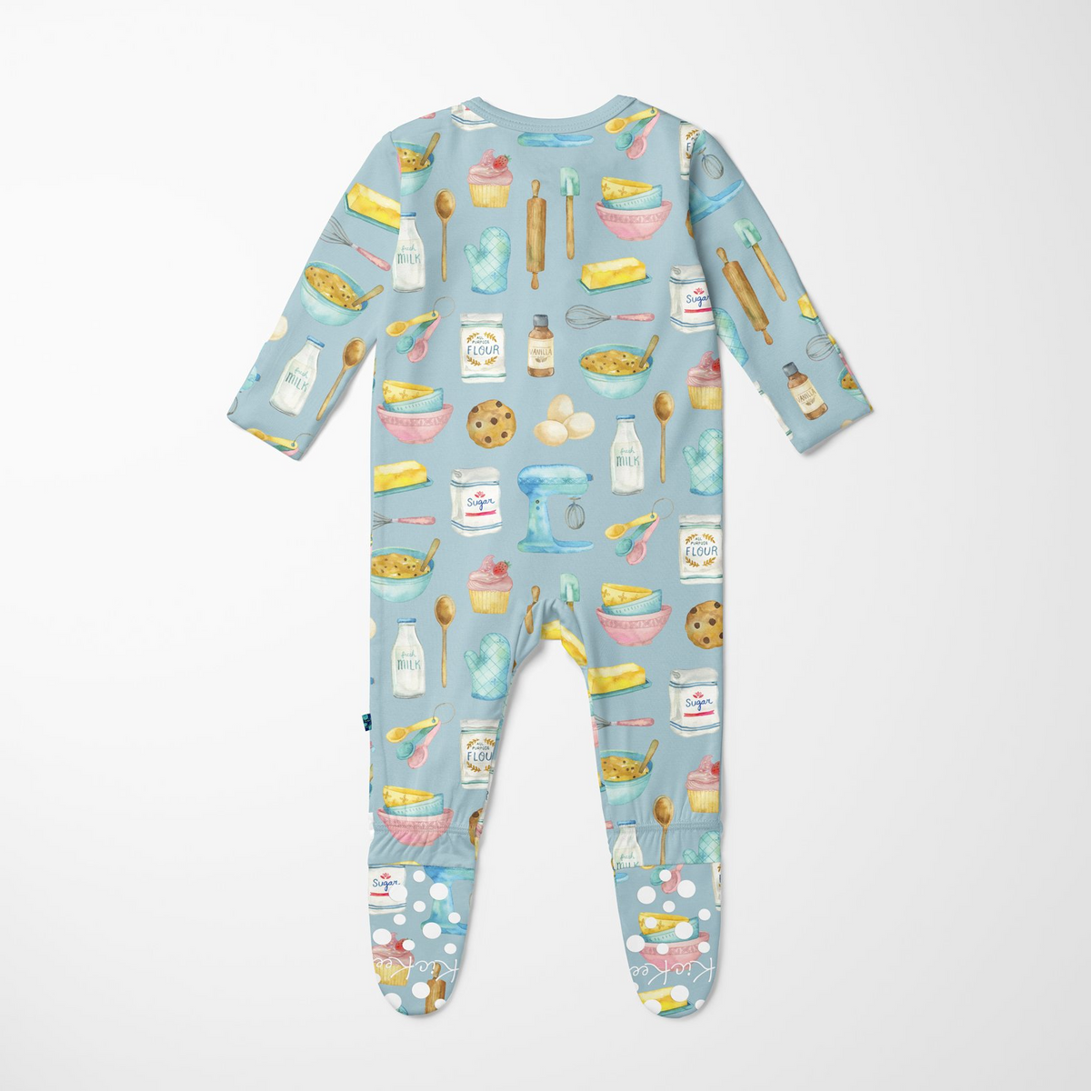 KicKee Pants - Spring Sky Baking Footie with 2 Way Zipper