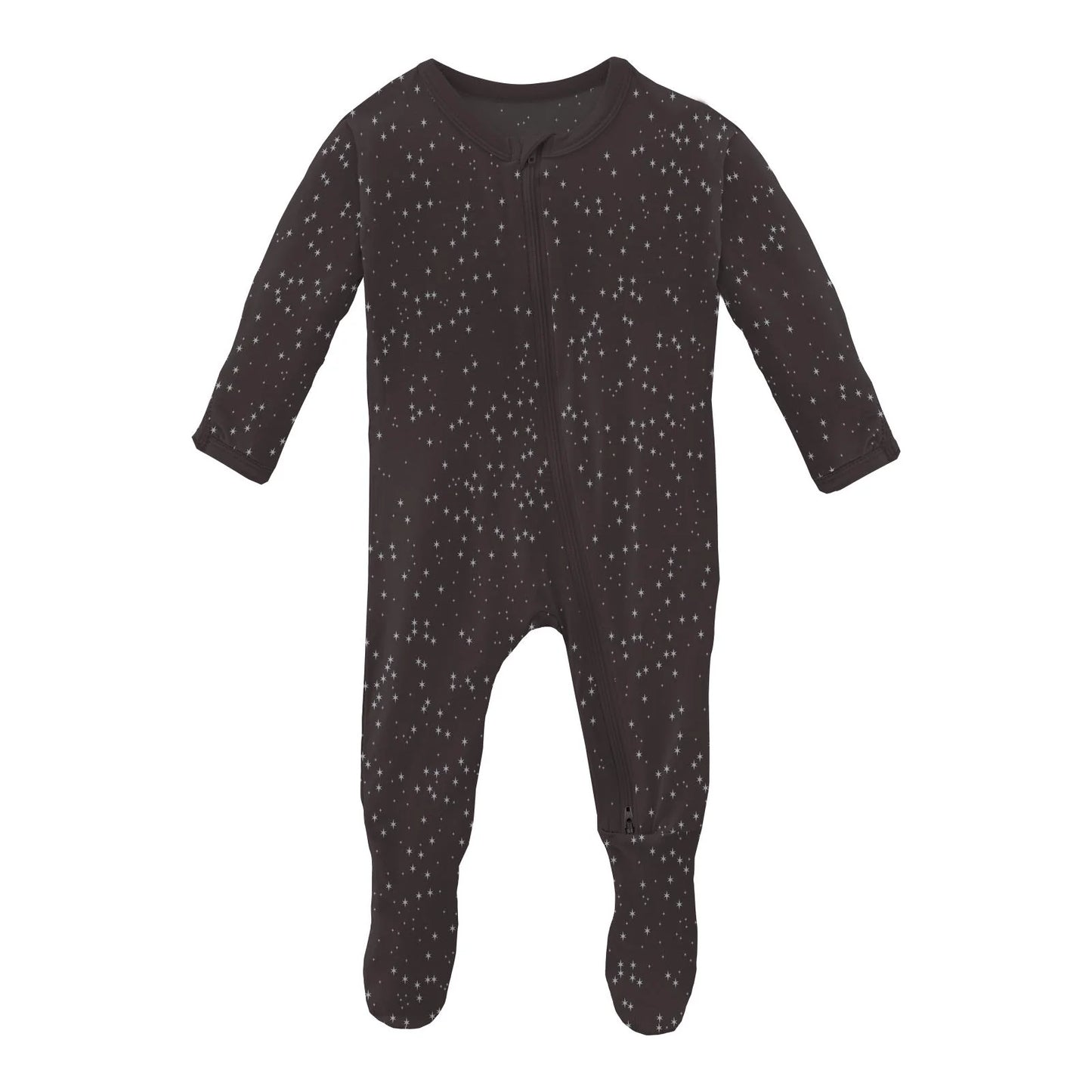 Kickee Pants - Midnight Foil Constellations Zipper PJ