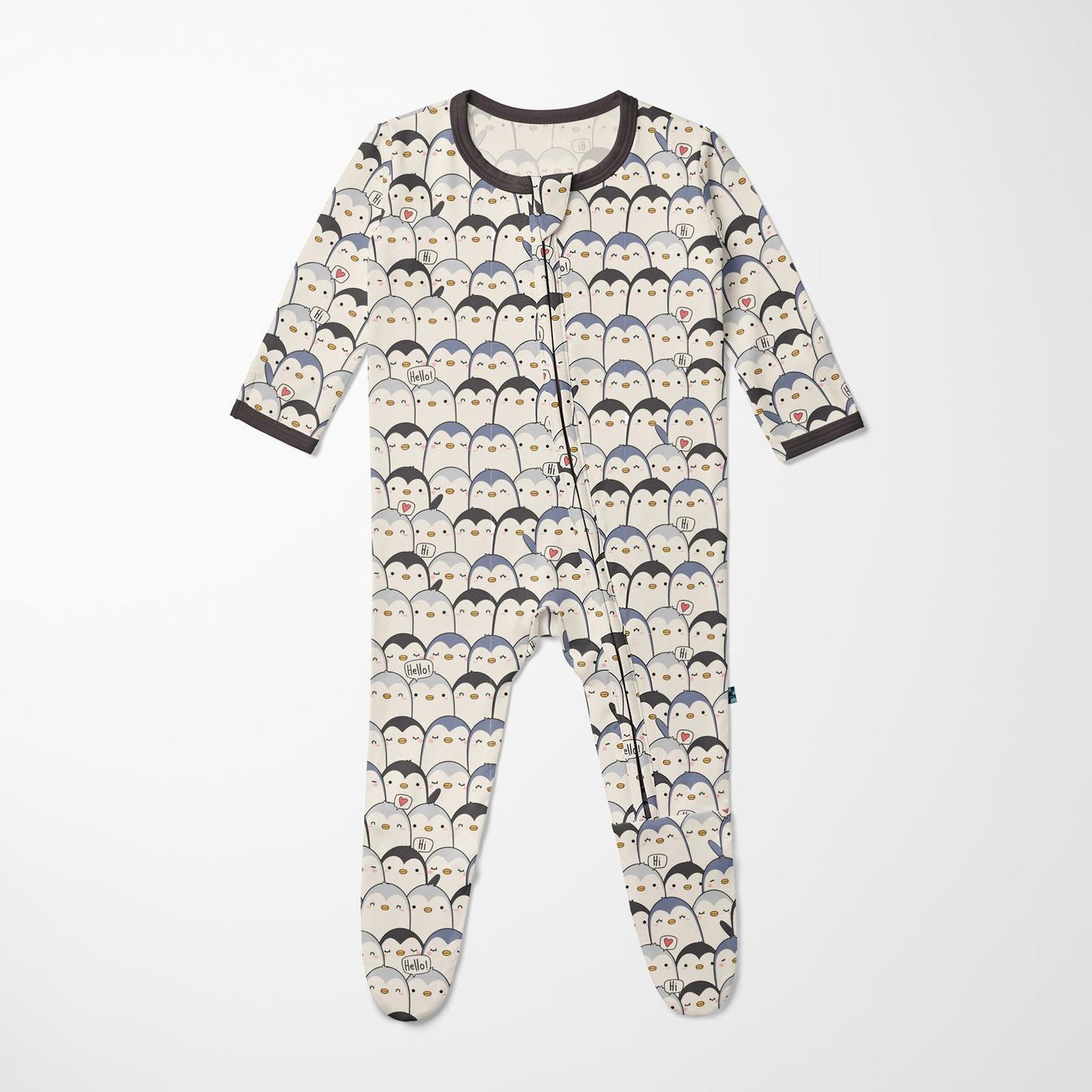 KicKee Pants - Moonlight Penguin Footie with 2 Way Zipper