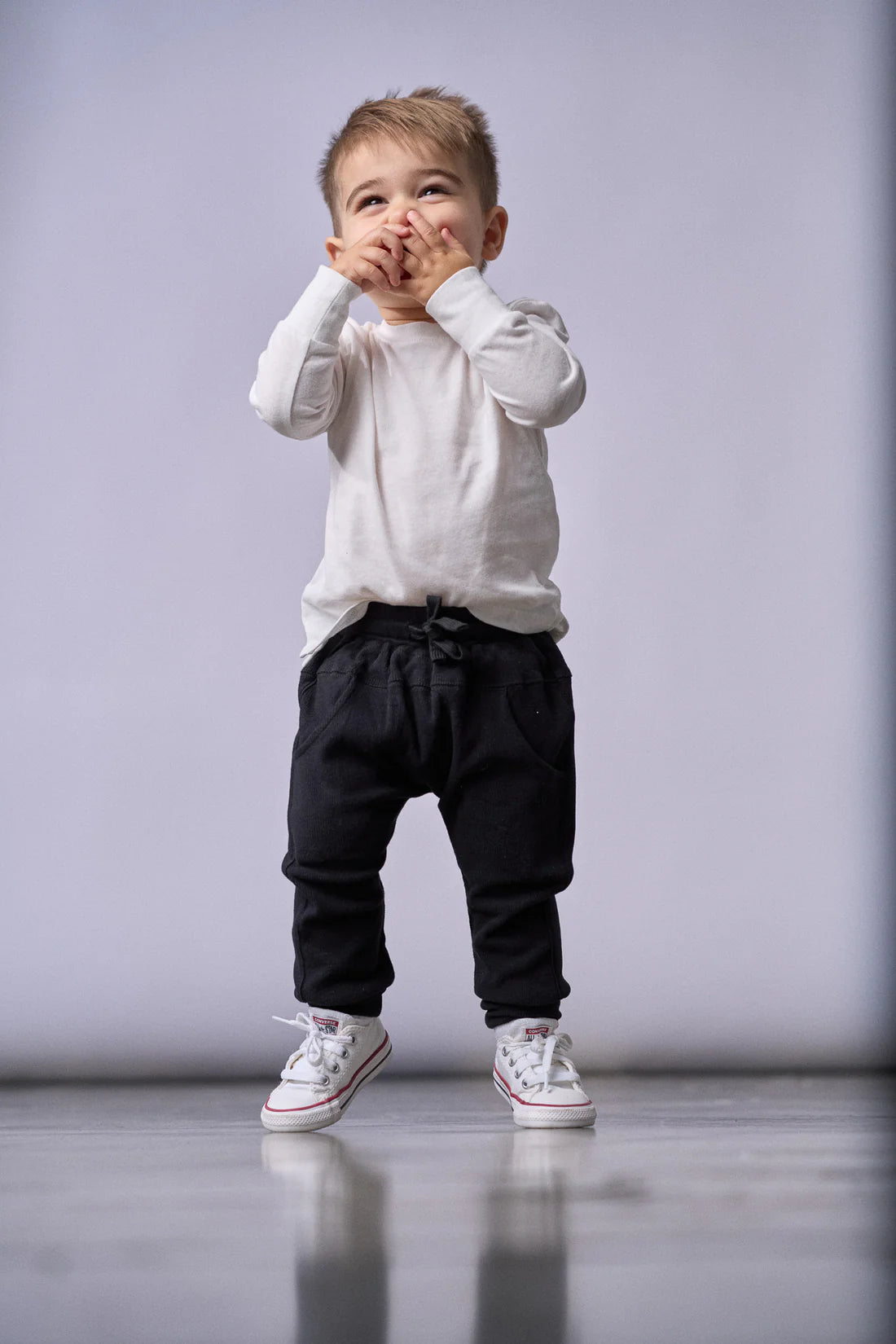 Little Bipsy  - Black Ribbed Jogger