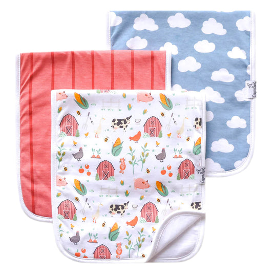 Copper Pearl - Farmstead Burp Cloth Set (3 Pack)