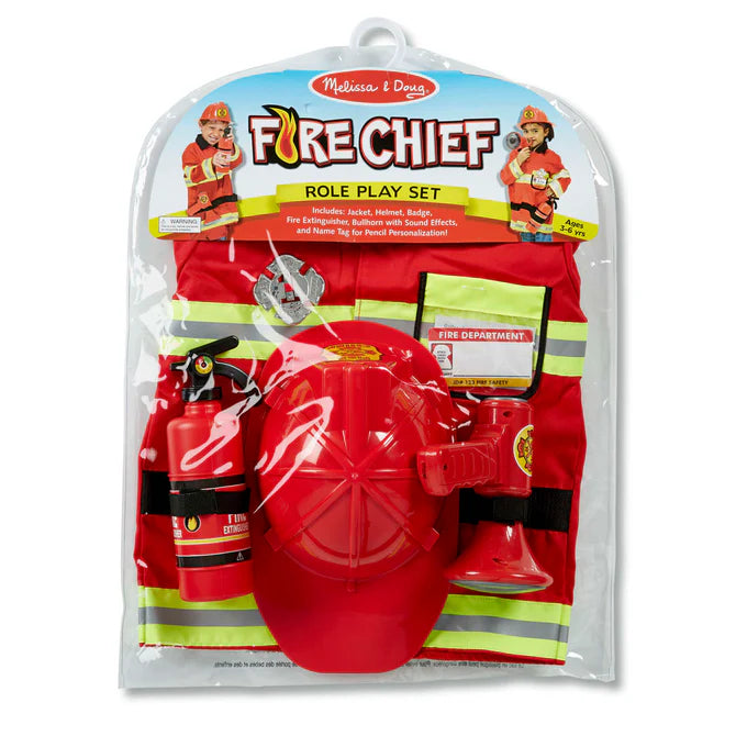 Melissa & Doug - Fire Chief Role Play Costume Set